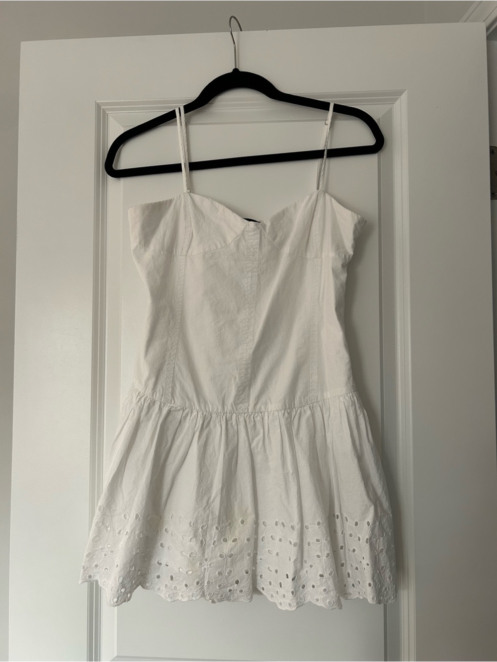 Zara White Eyelet Mini Dress